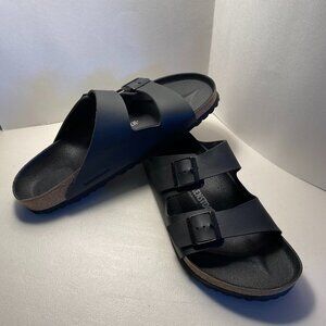 Birkenstock EU46/US12 Arizona Black Microfiber Footbed + Birko-Flor Straps Vegan